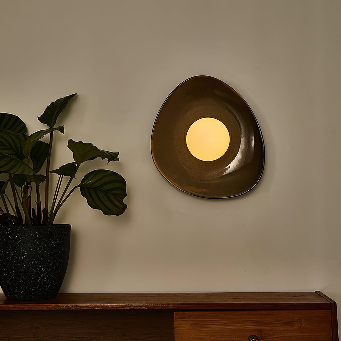 Ertalila aplique de pared elegancia Pebble Disc cerámica