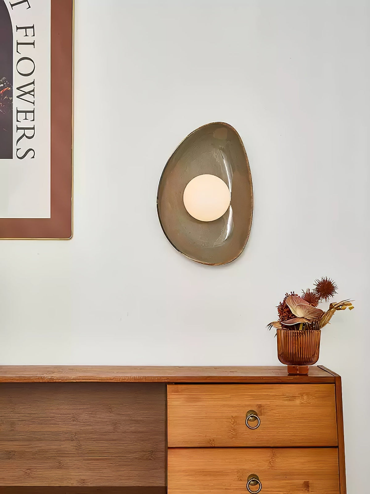Ertalila aplique de pared elegancia Pebble Disc cerámica