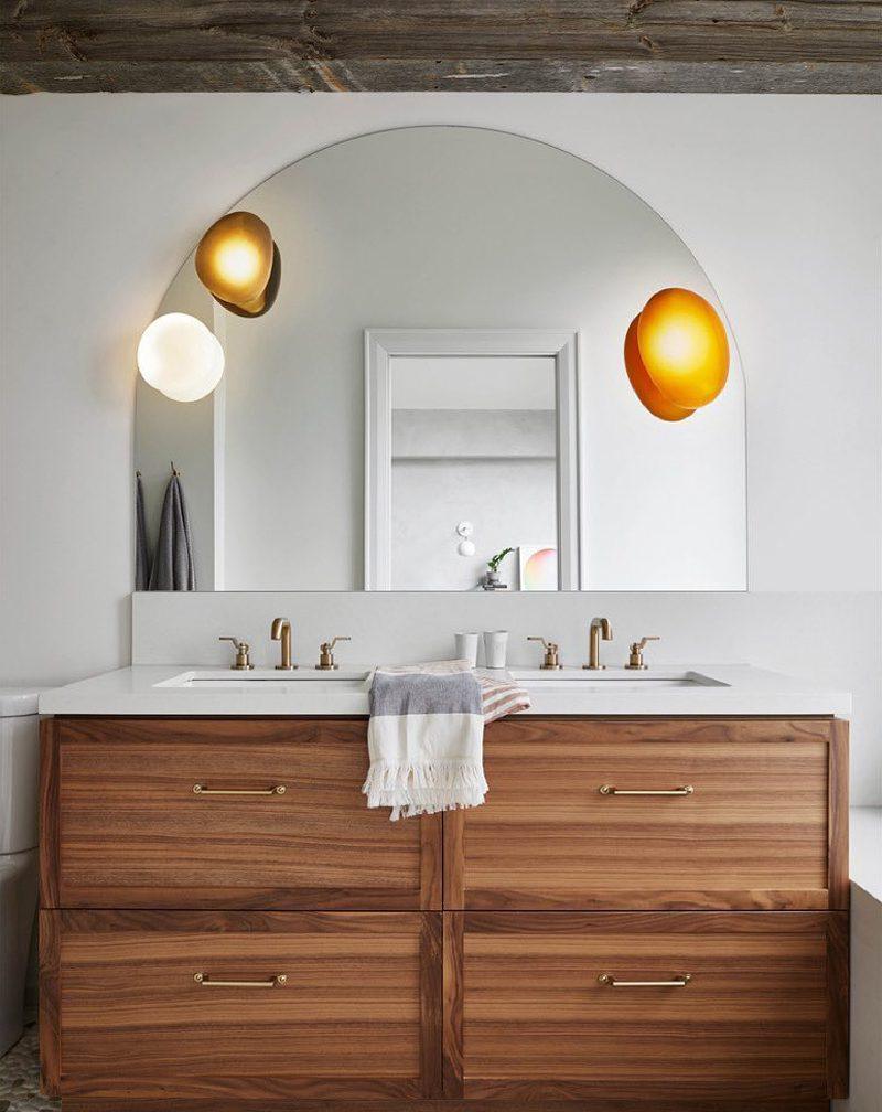 Eirinina aplique de pared con vidrio