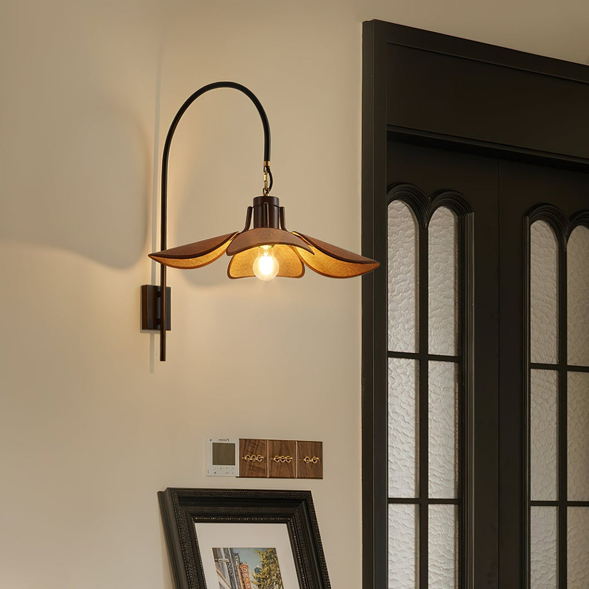 Visilis aplique de pared Premium nórdico con arte floral