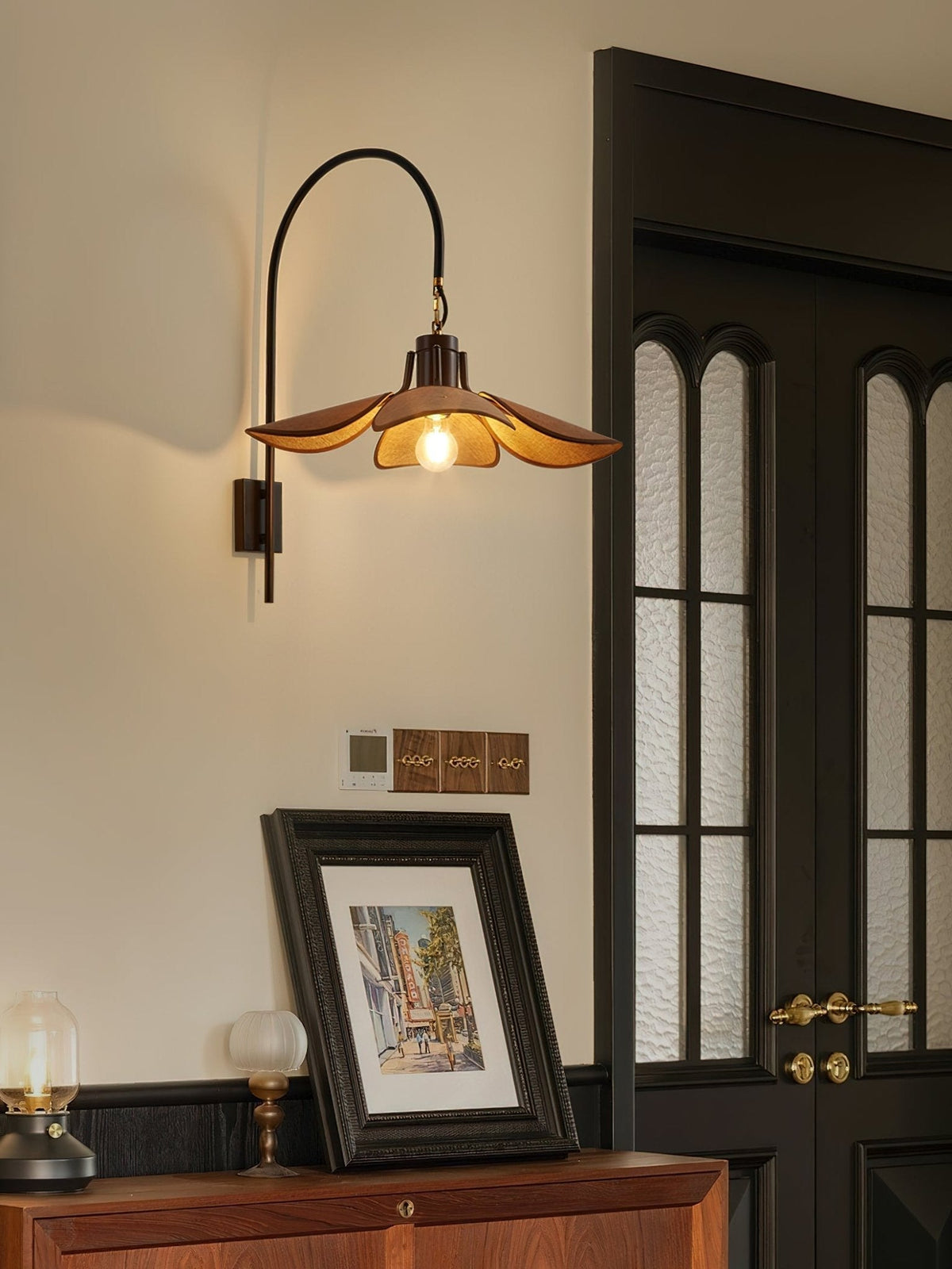 Visilis aplique de pared Premium nórdico con arte floral