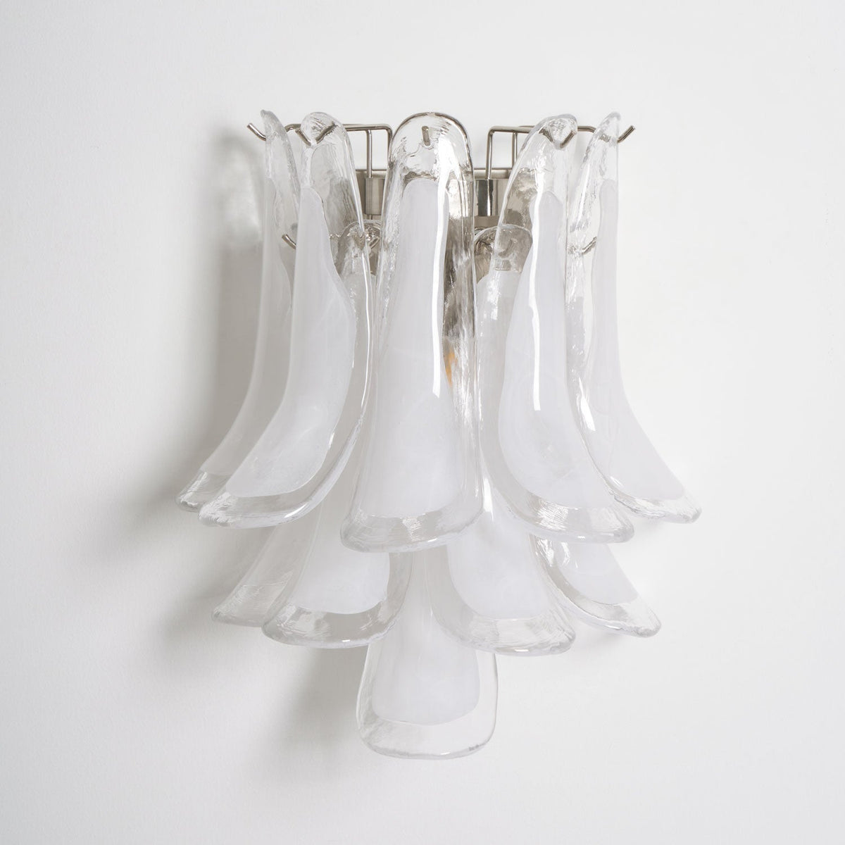 Eiraira aplique de pared con forma de pétalo de vidrio vintage artístico