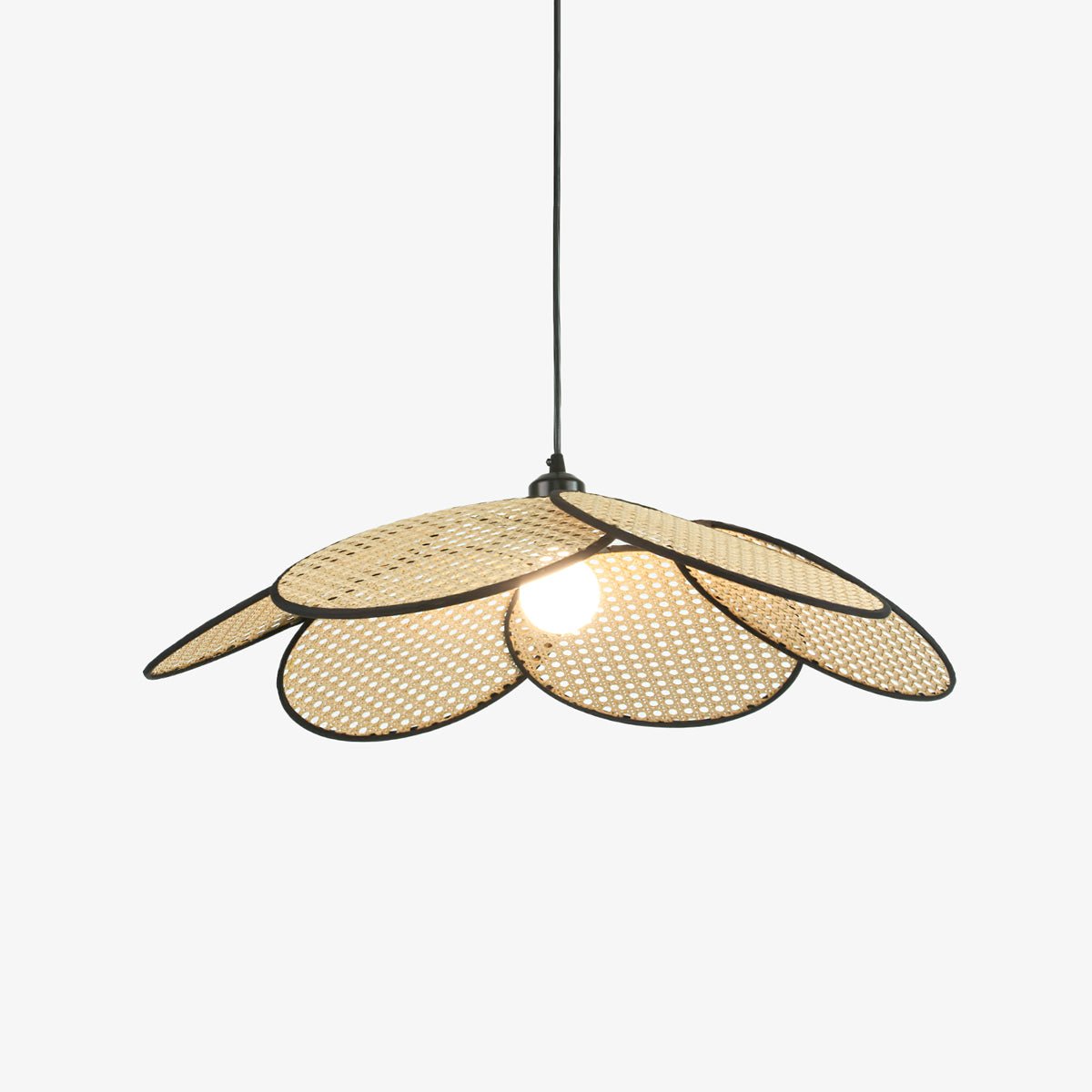 Vemarora lámpara colgante Premium elegancia Petals de ratán con tejido