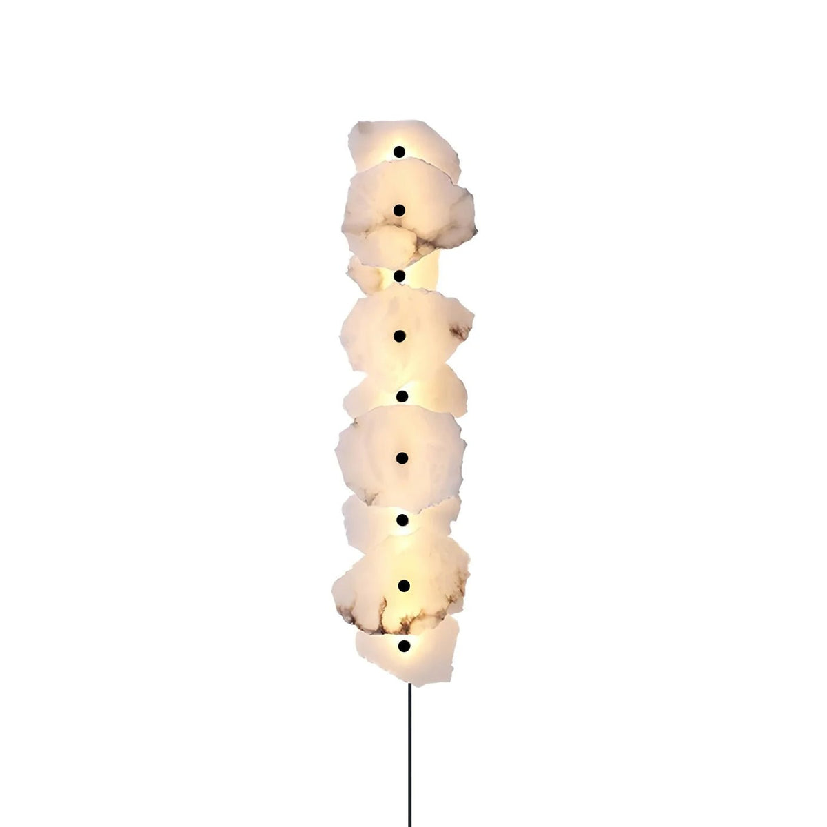 Nivarelia aplique de pared alabastro con enchufe enchufable