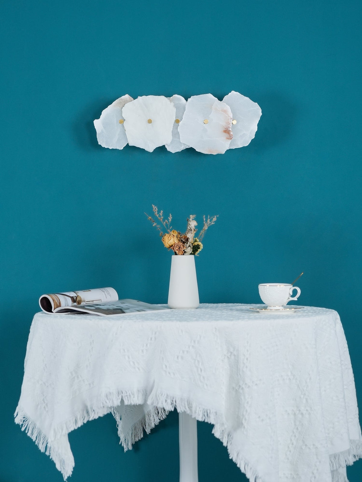 Alaeila aplique de pared Floral Cluster alabastro