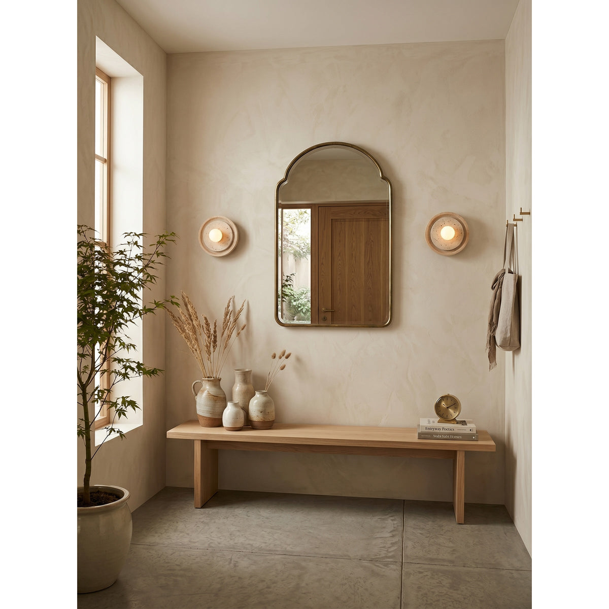 Lumenhart aplique de pared travertino