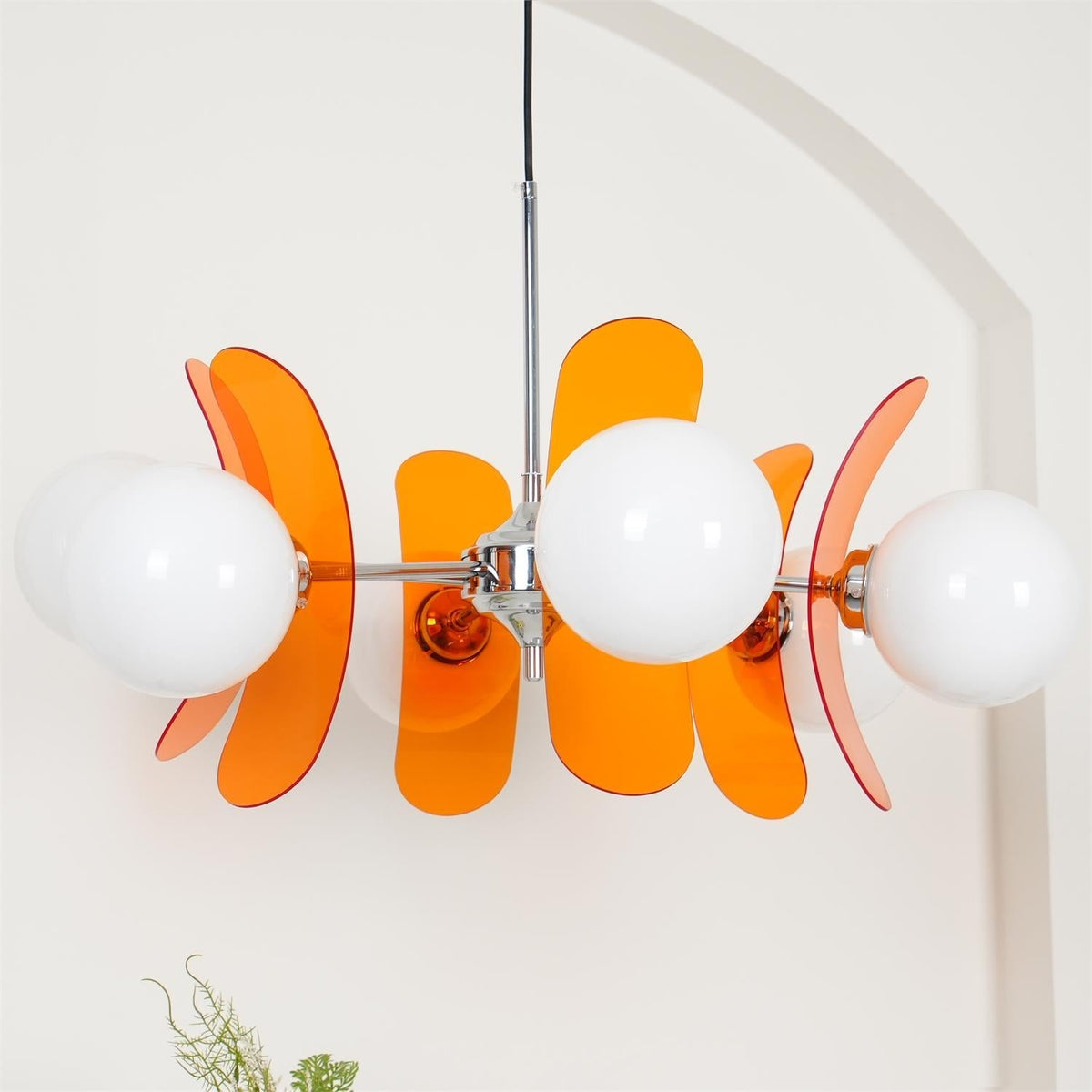 Aira Chandelier Brown &Orange