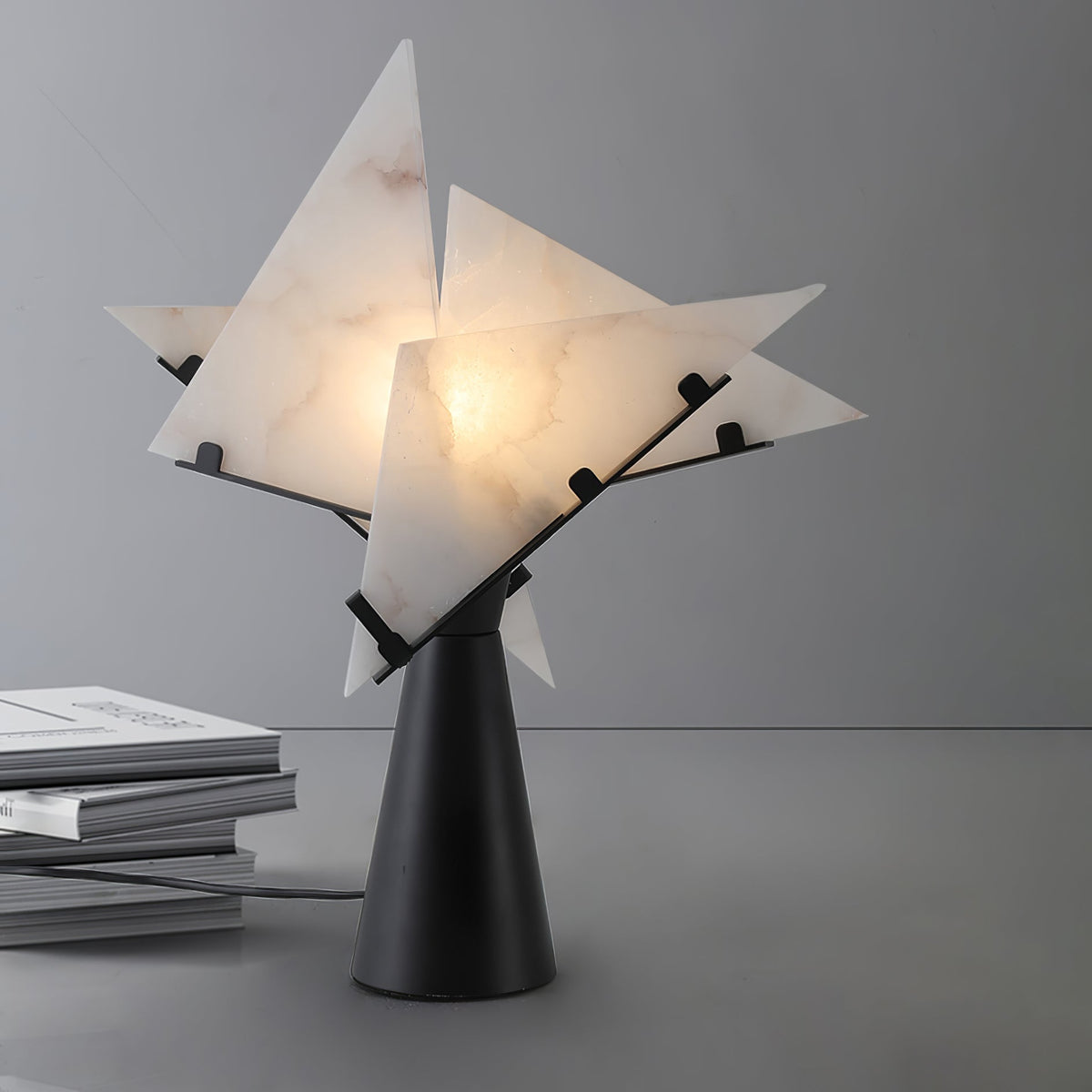 Aursilion lámpara de mesa Star de alabastro