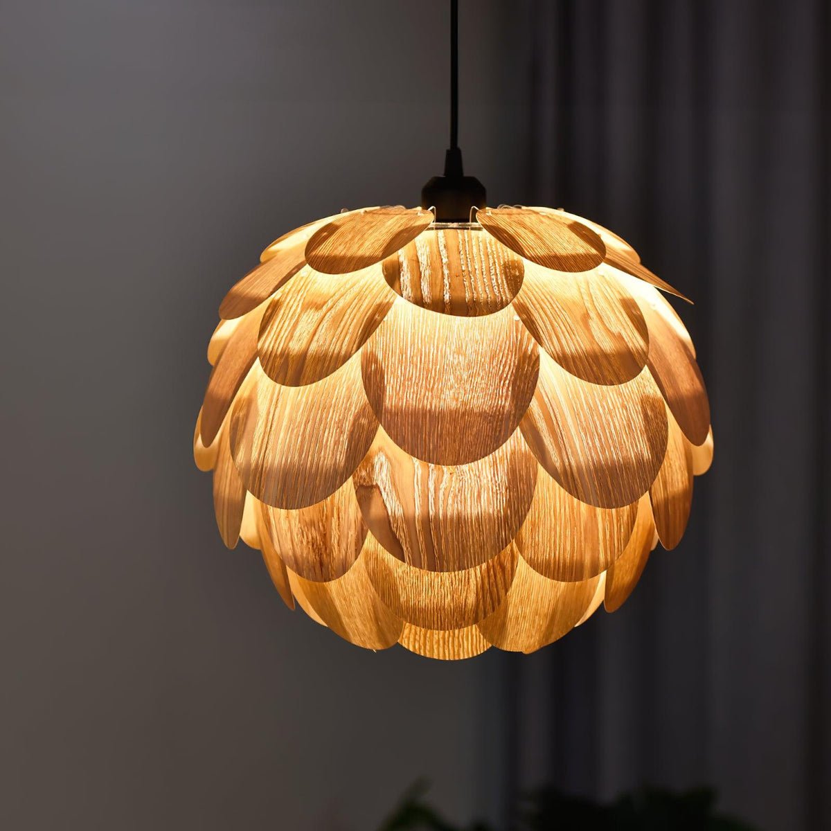 Wlara lámpara colgante moderna de madera