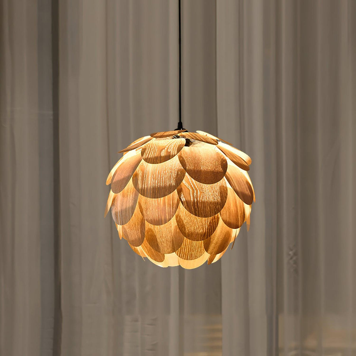 Wlara lámpara colgante moderna de madera