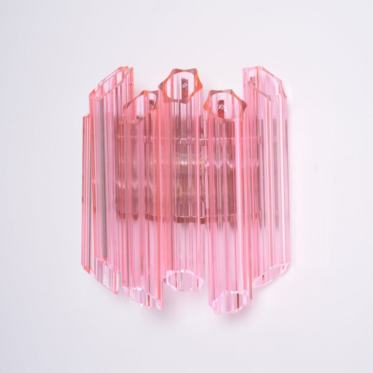 Aurora aplique de pared Tubo de vidrio Murano rosa