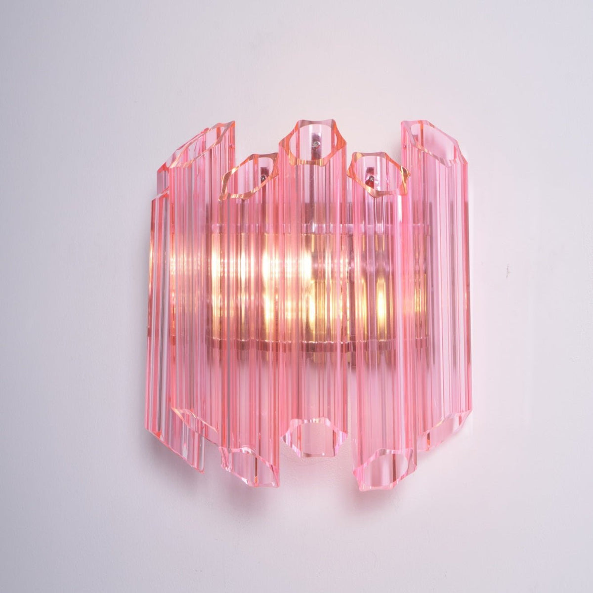 Aurora aplique de pared Tubo de vidrio Murano rosa