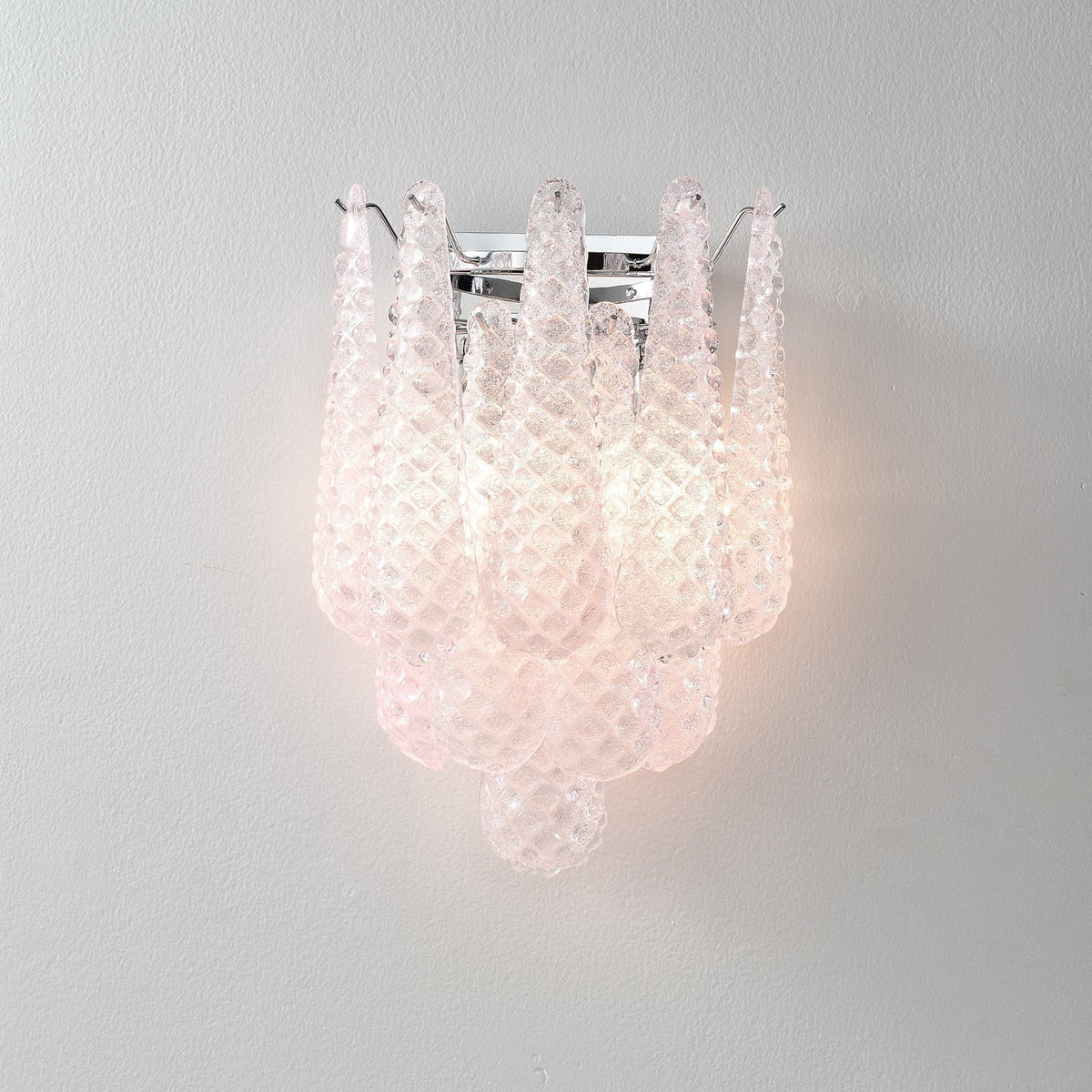 Aurora Aplique de pared Vidrio Gofrado Brillo Suave Moderno
