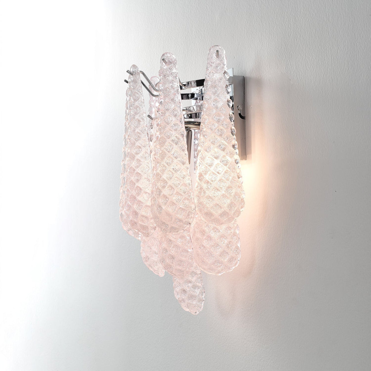 Aurora Aplique de pared Vidrio Gofrado Brillo Suave Moderno
