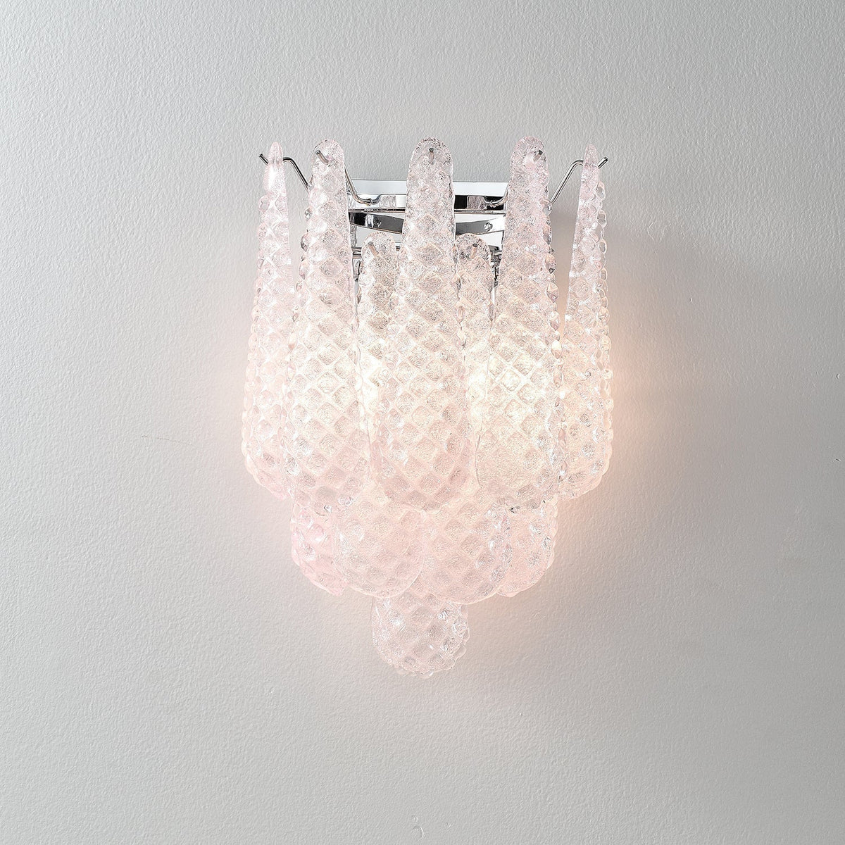 Aurora Aplique de pared Vidrio Gofrado Brillo Suave Moderno