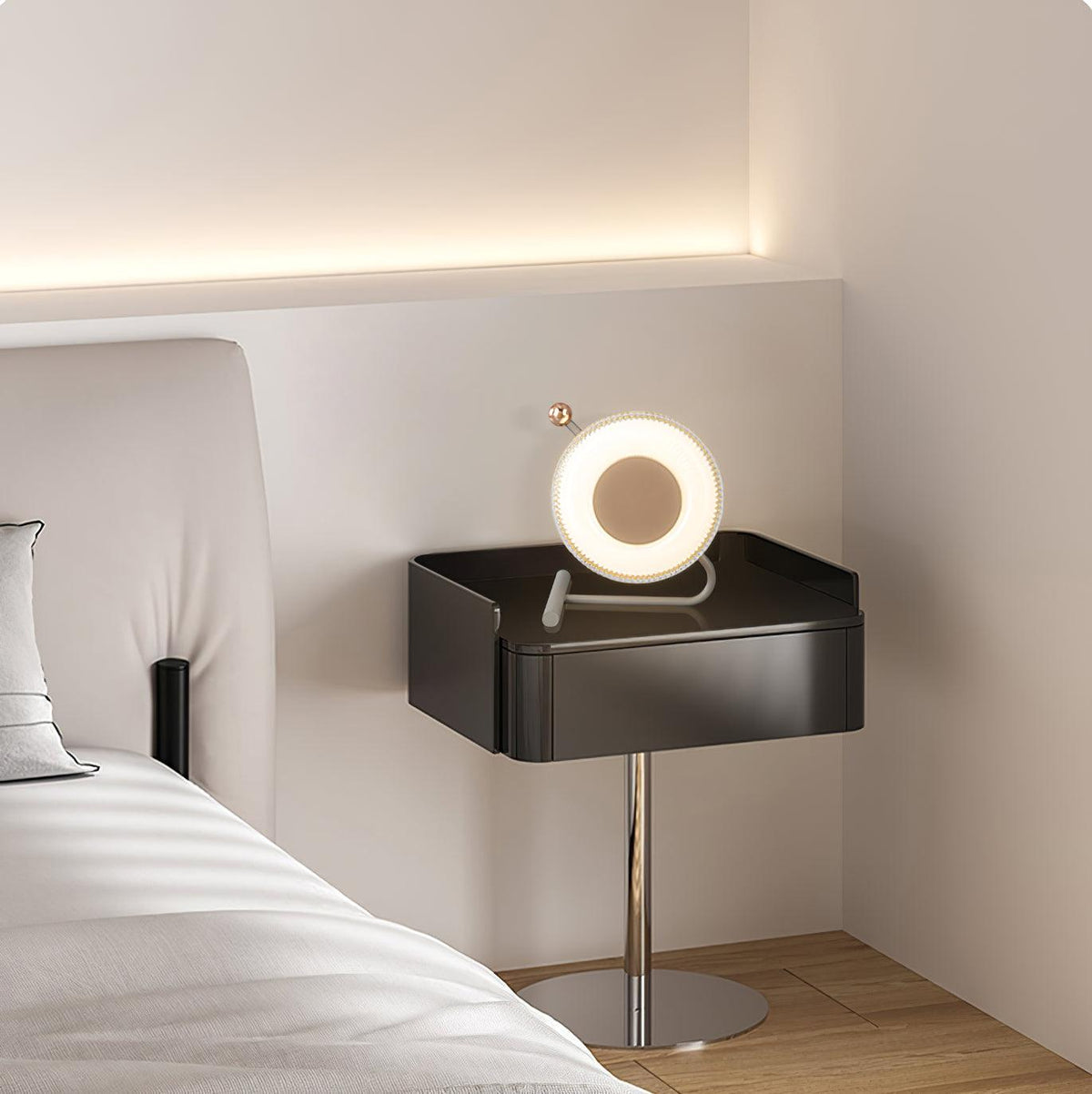 Halon lámpara de mesa moderna de acrílico