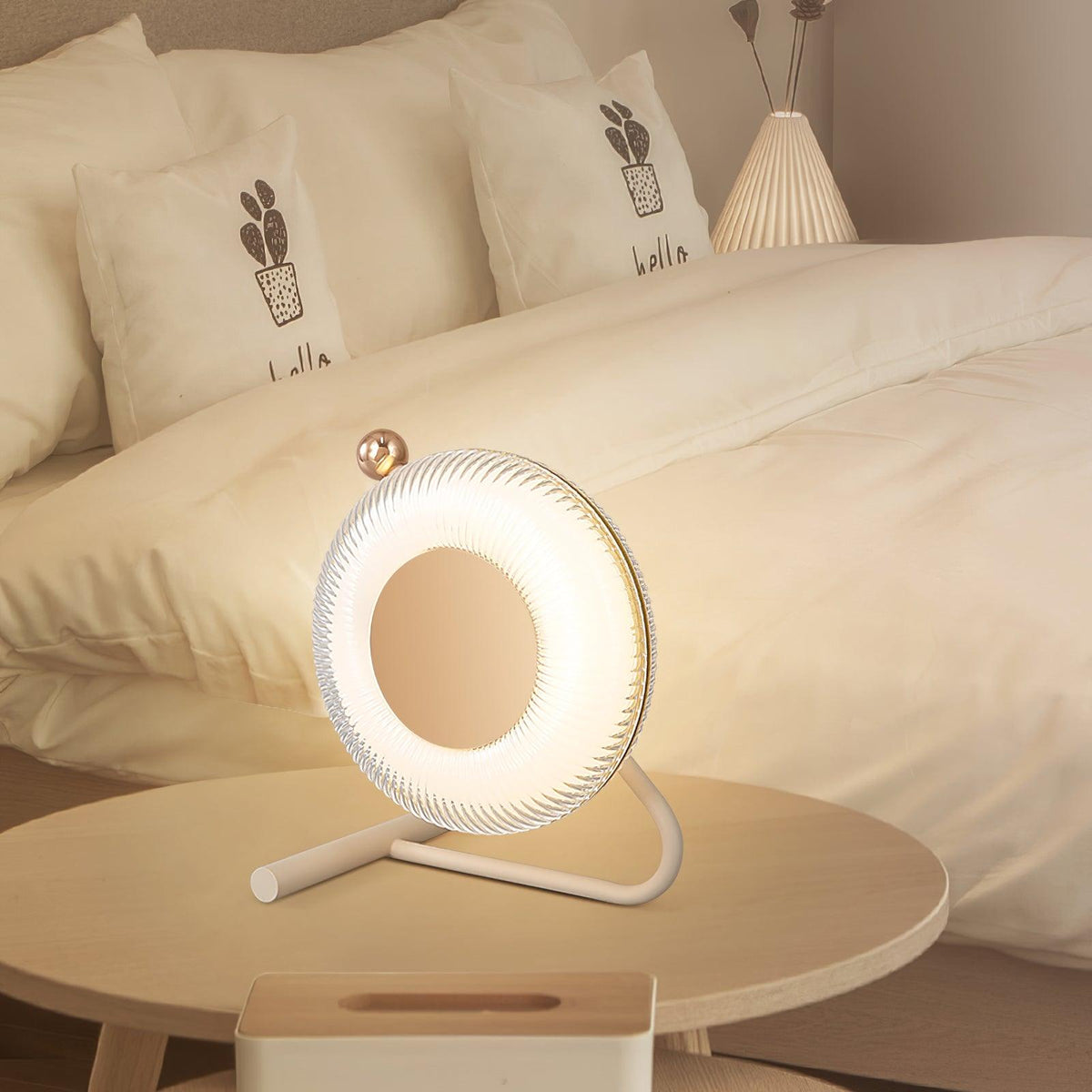 Halon lámpara de mesa moderna de acrílico