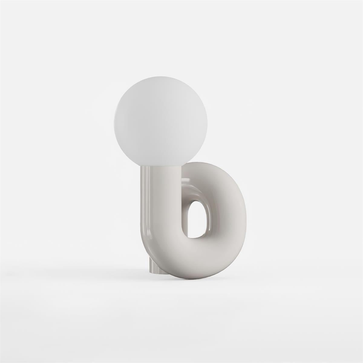 Soreeon lámpara de mesa de estilo lúdico N Shape todo en blanco