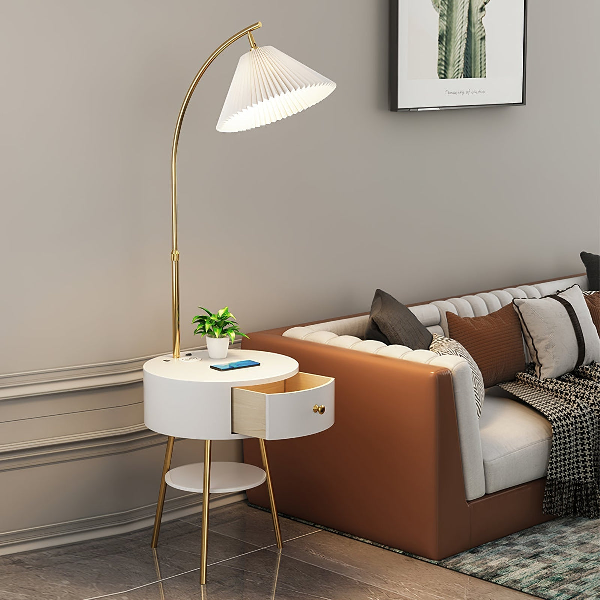 Arcora plisada Arc Floor Light