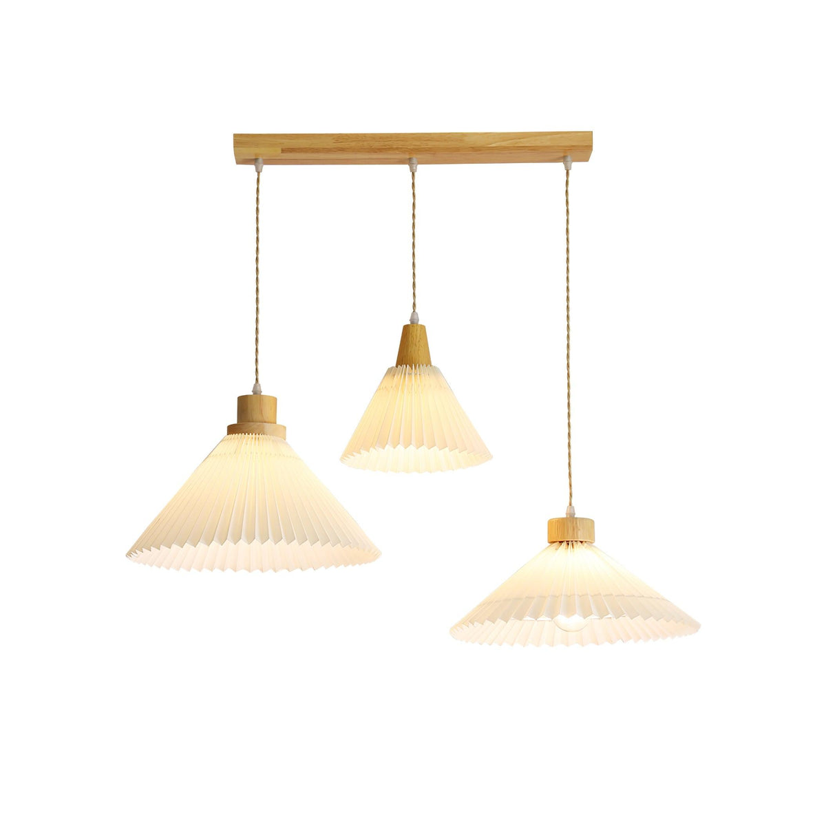 Rinisora lámpara colgante moderna de madera