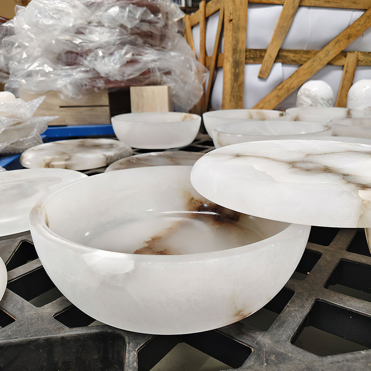 Pomelo Ornamento de vela Tass de mármol