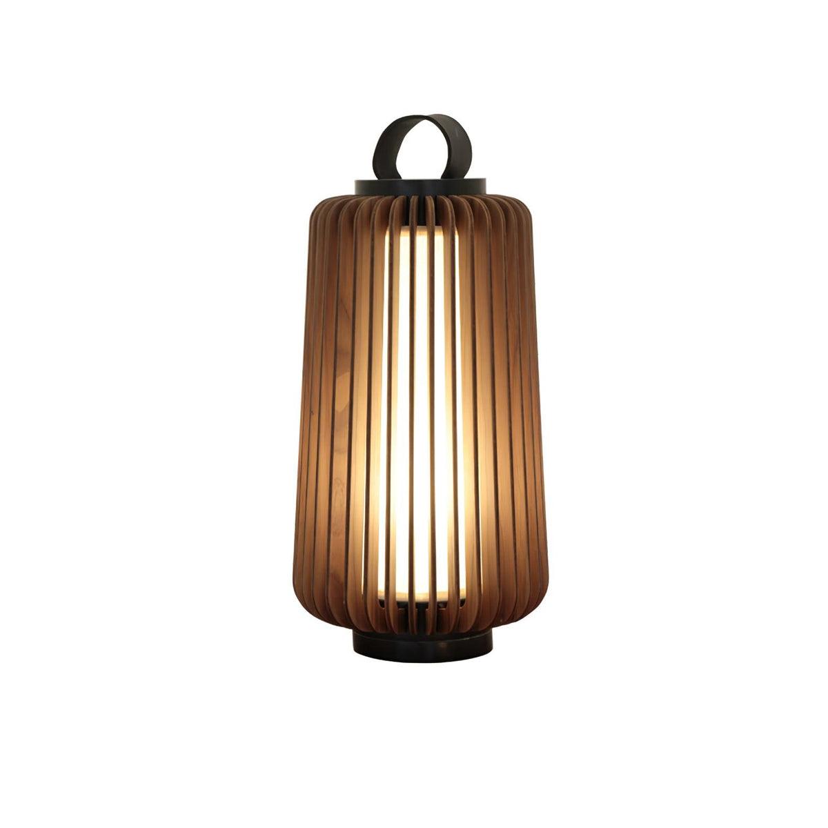 Elvelian luminaria exterior portátil recargable de madera