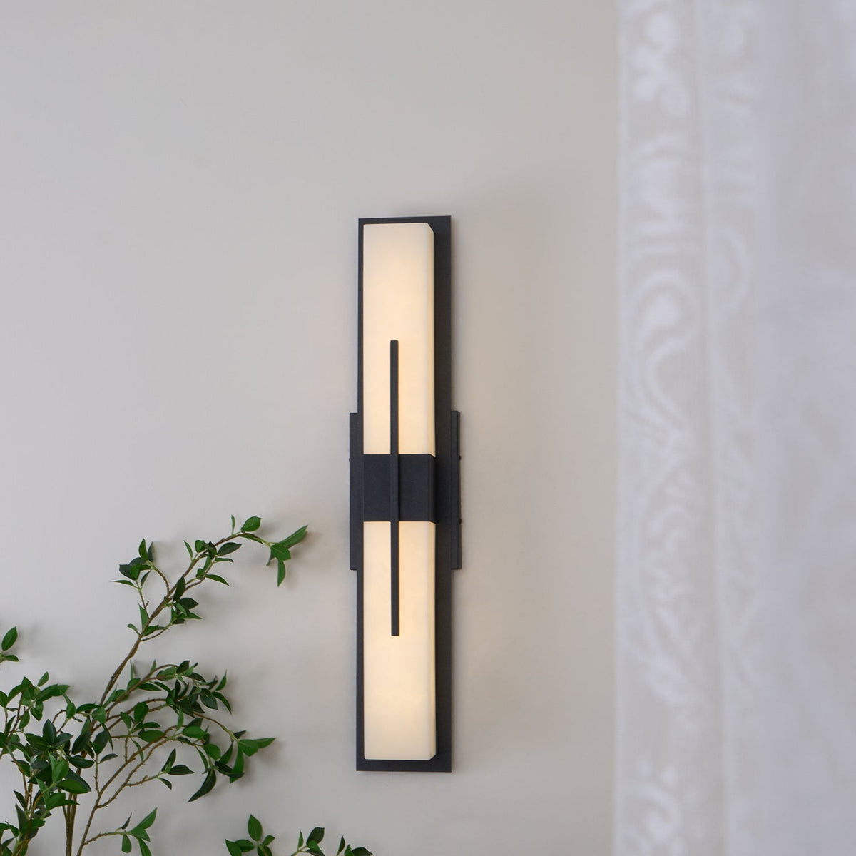 Elarvin aplique de pared clásico único exterior de resina