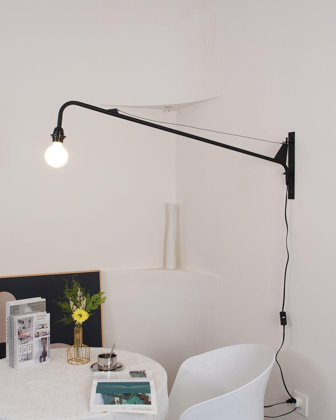 Blu aplique de pared moderno minimalista