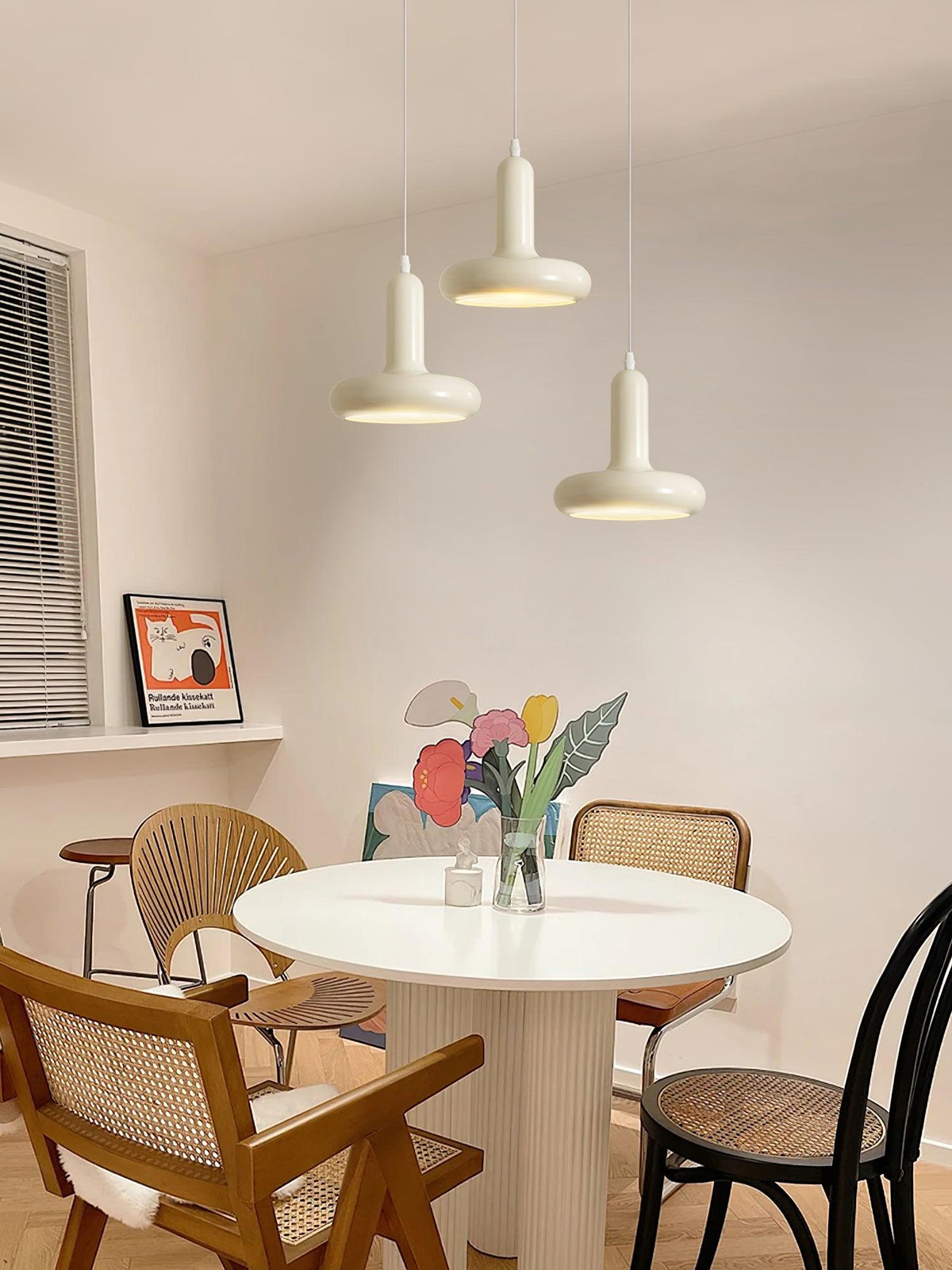 Lunaren lámpara colgante Cozy de estilo clásico Cream
