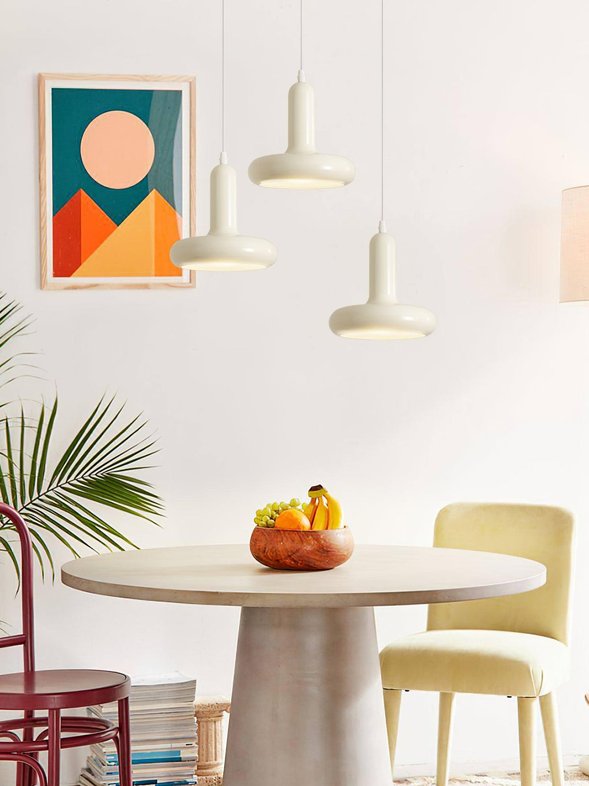 Lunaren lámpara colgante Cozy de estilo clásico Cream