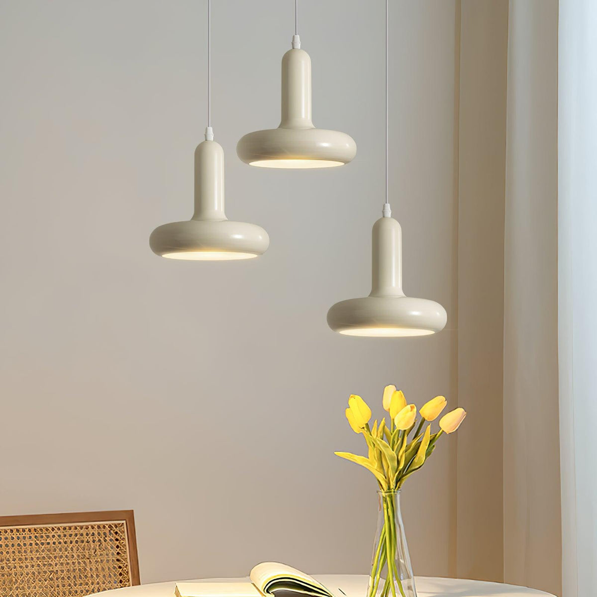 Lunaren lámpara colgante Cozy de estilo clásico Cream