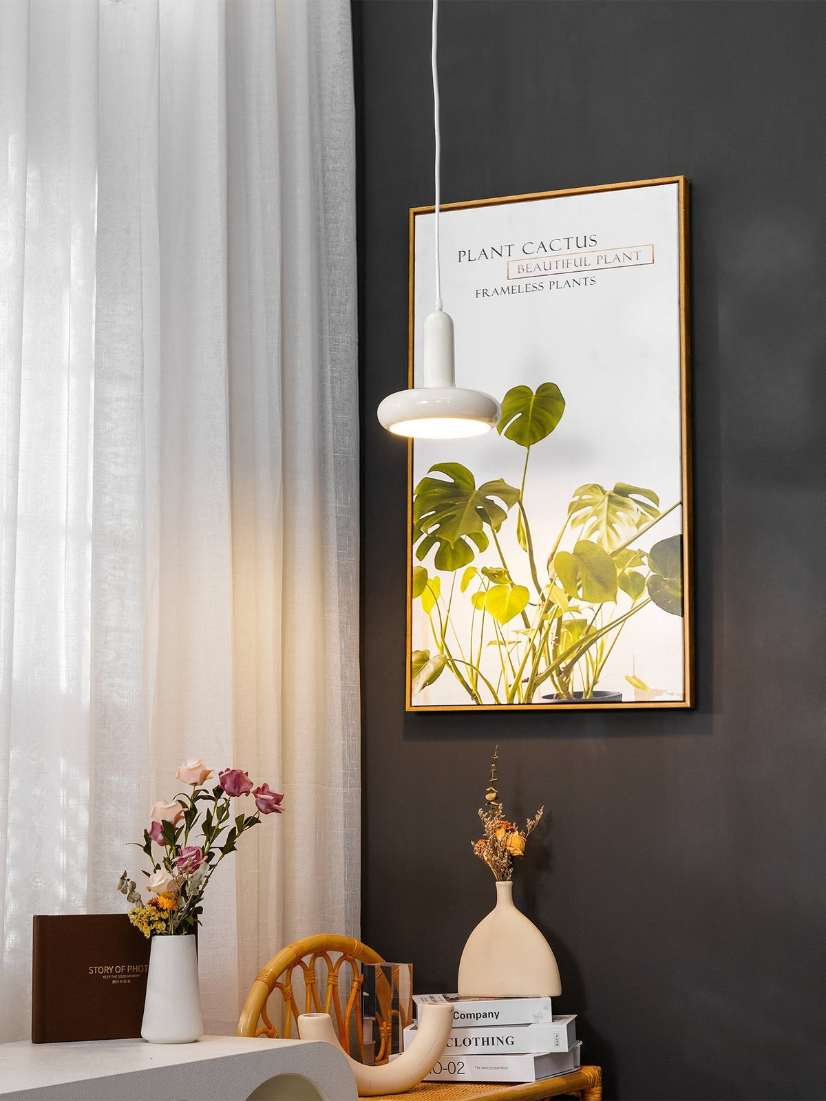 Lunaren lámpara colgante Cozy de estilo clásico Cream