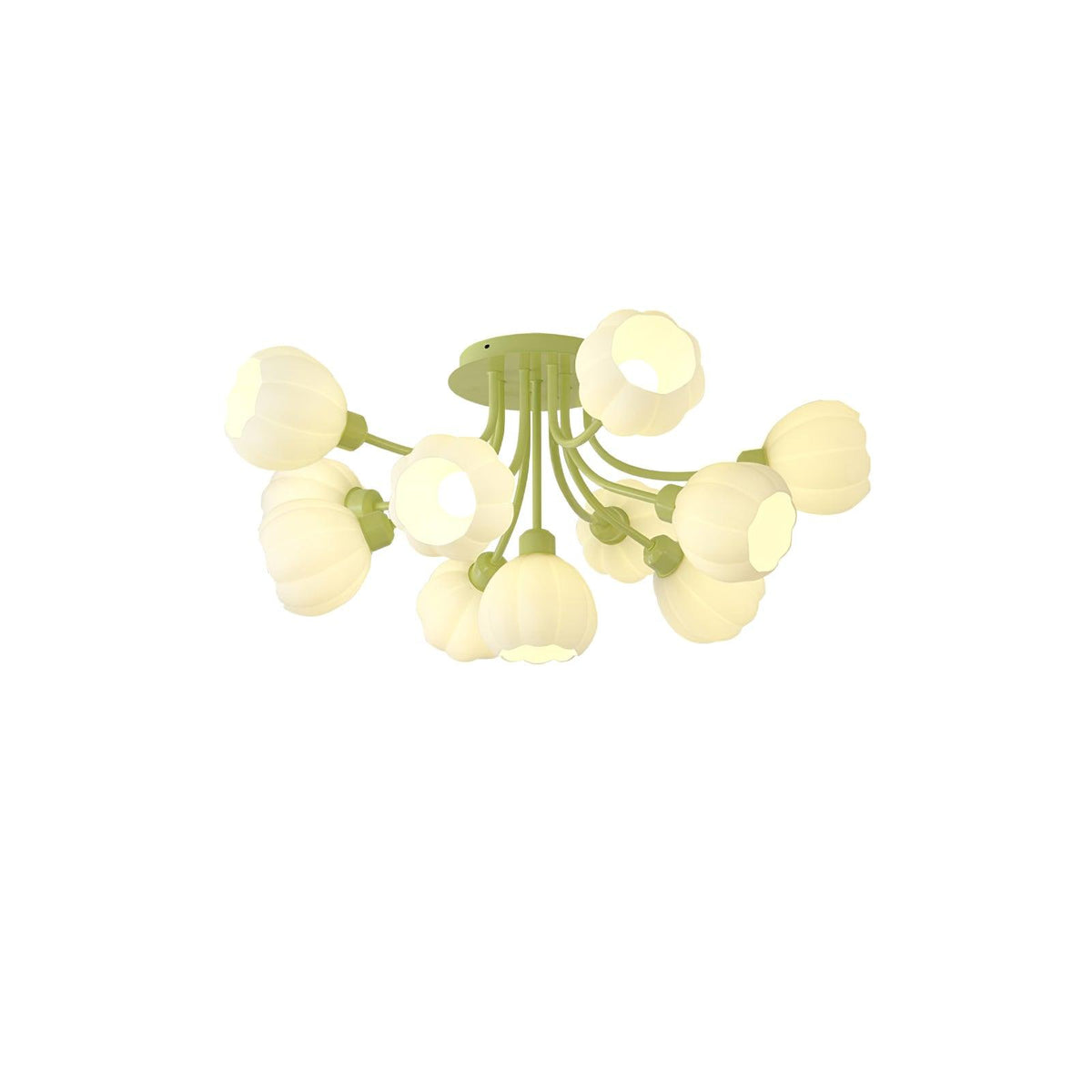 Zenorarae elegancia lámpara de techo de vidrio Matcha