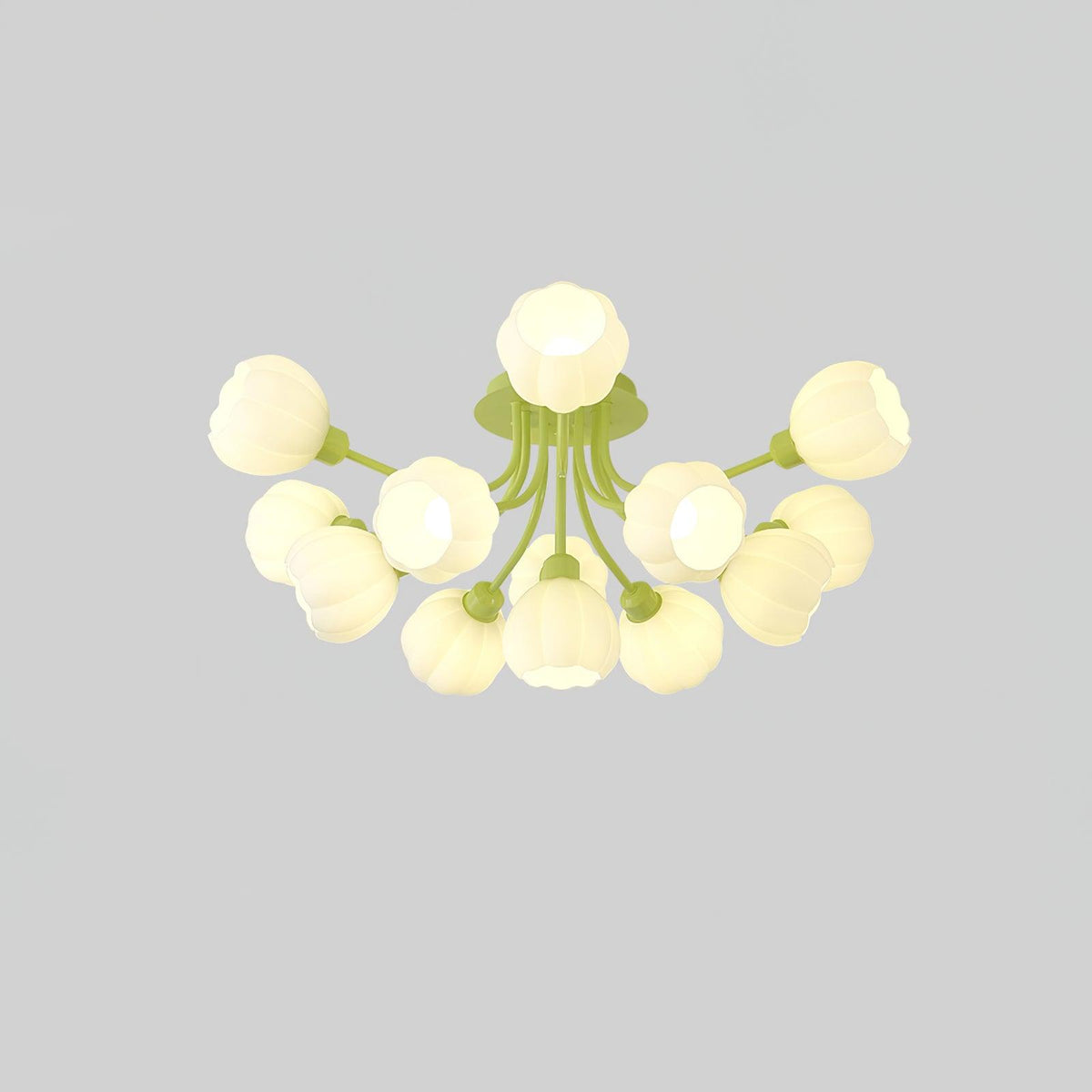 Zenorarae elegancia lámpara de techo de vidrio Matcha