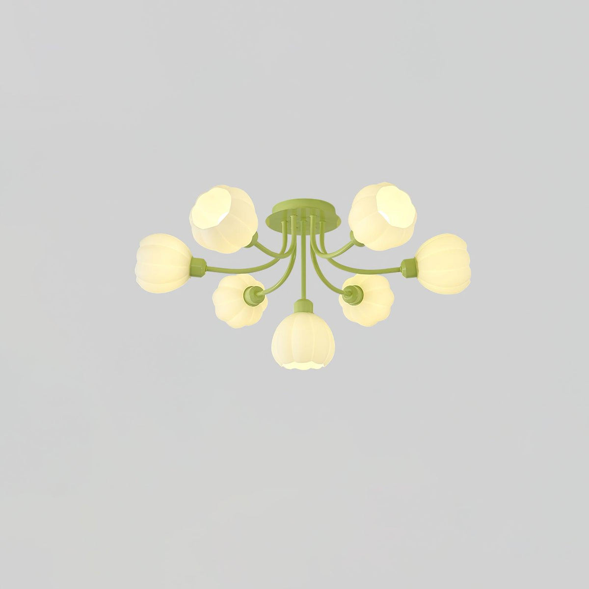Zenorarae elegancia lámpara de techo de vidrio Matcha