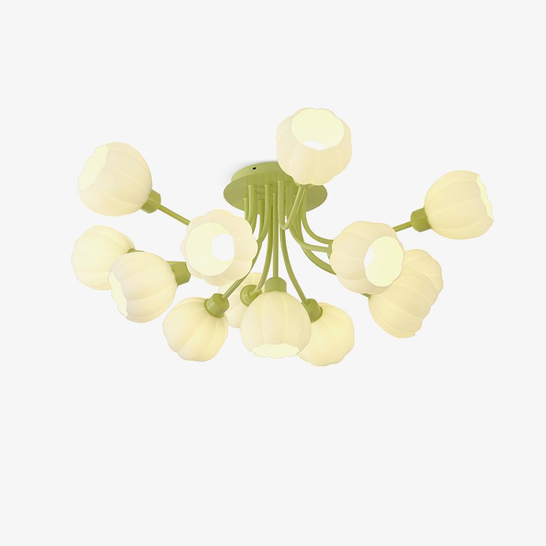 Zenorarae elegancia lámpara de techo de vidrio Matcha