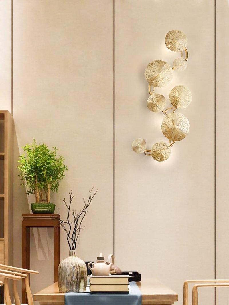 Rylso aplique de pared Lotus Leaf de latón