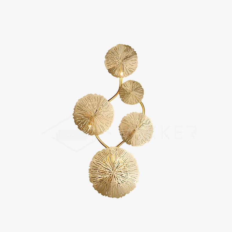 Rylso aplique de pared Lotus Leaf de latón