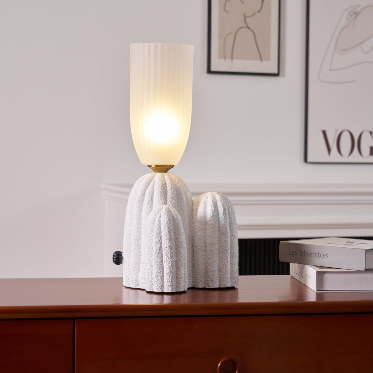 Soreny lámpara de mesa artística de resina