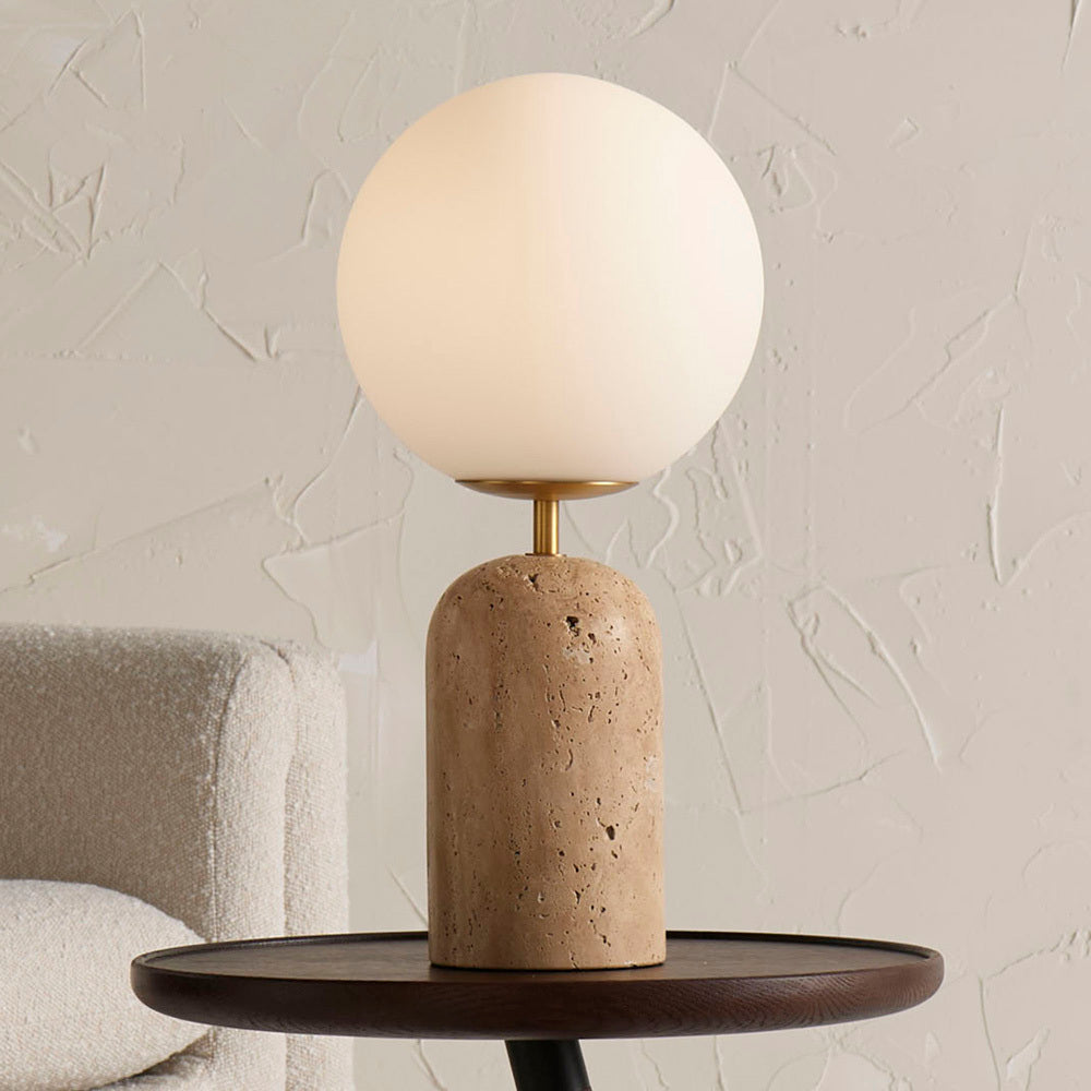 Nuvor travertino lámpara de mesa