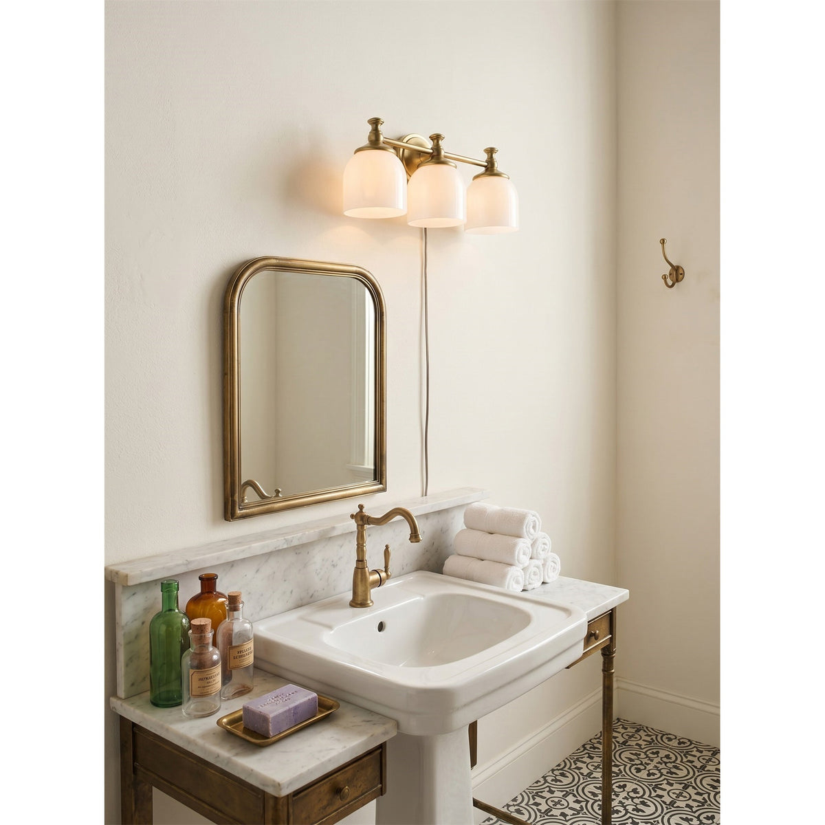 Celiaya aplique de pared con vidrio y enchufe enchufable