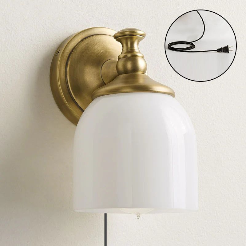 Celiaya aplique de pared con vidrio y enchufe enchufable