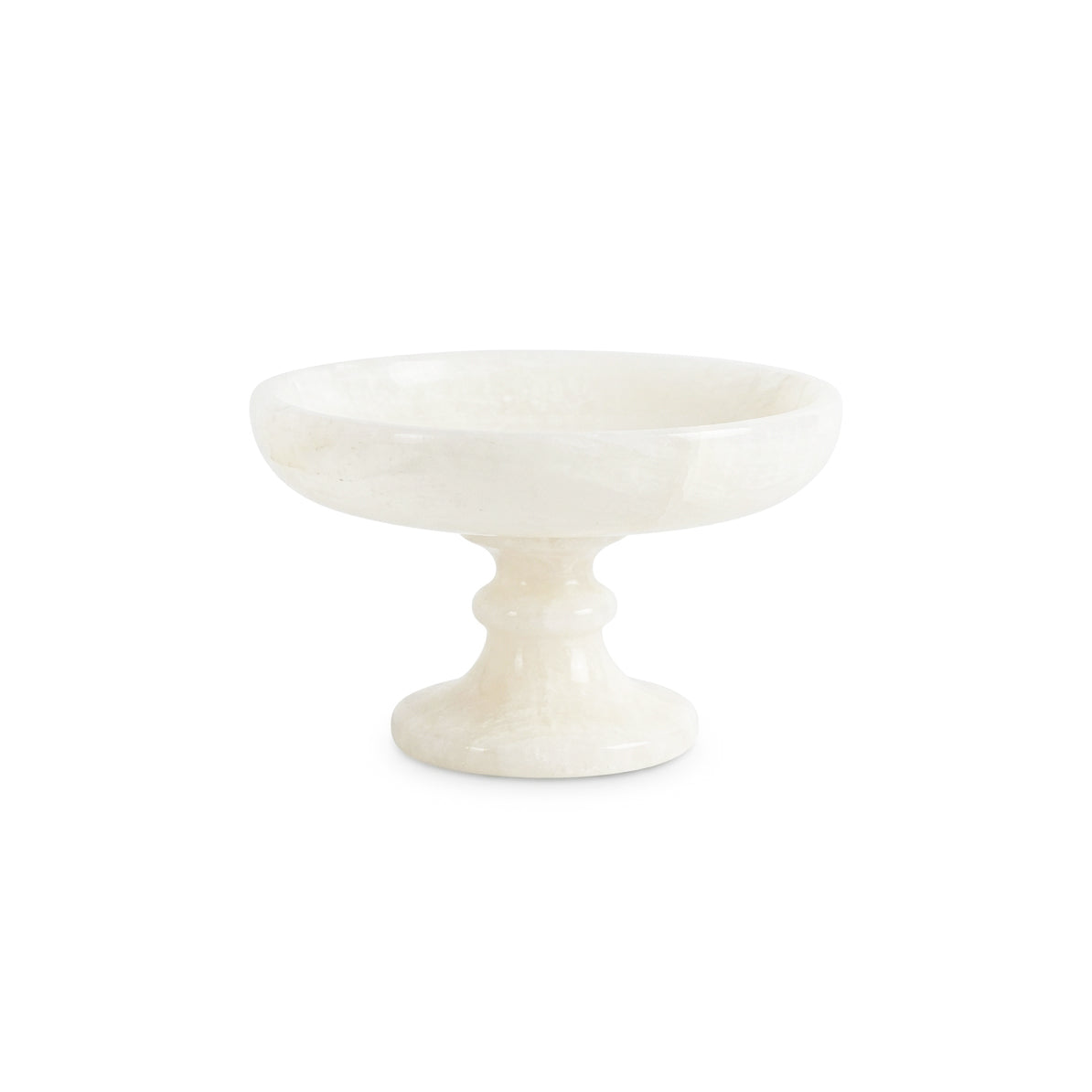 Henswick Cuenco de ónix blanco con pedestal
