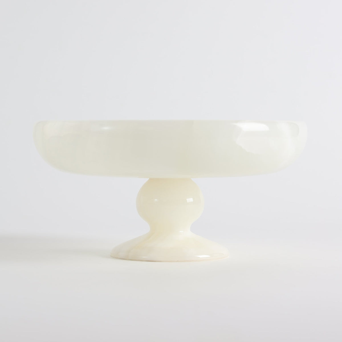 Henswick Cuenco de ónix blanco con pedestal