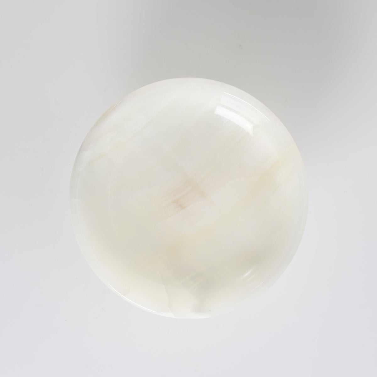 Henswick Cuenco de ónix blanco con pedestal