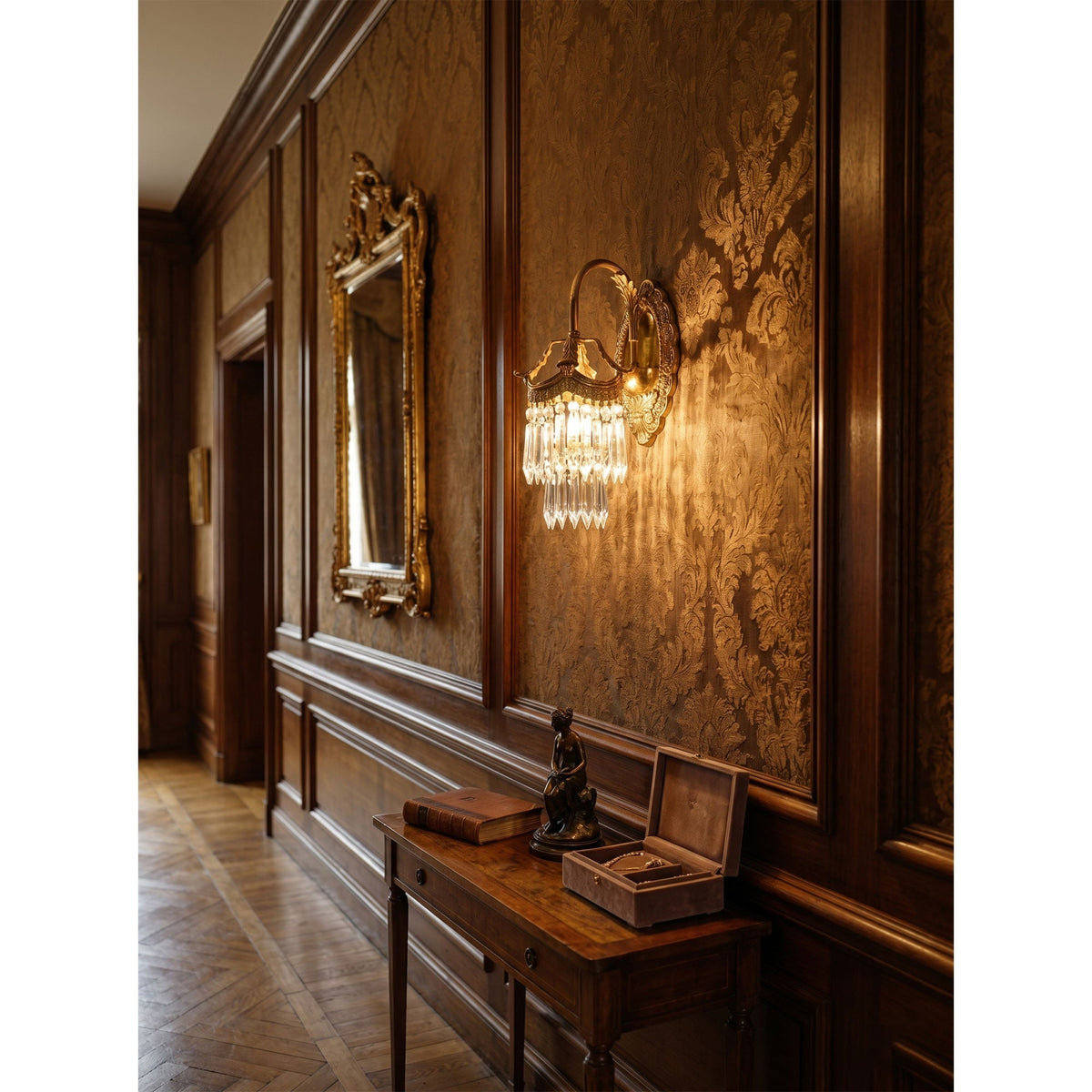Mayfield aplique de pared de cristal