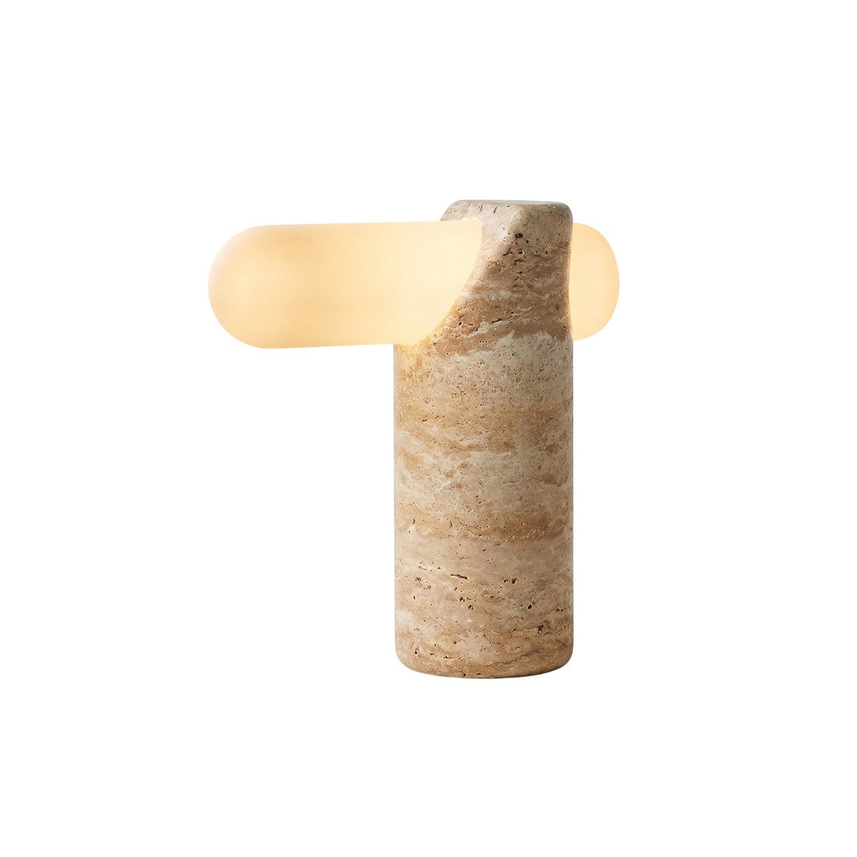 Marwen travertino lámpara de mesa