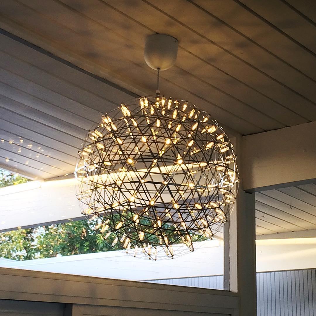 Delcourt plateado lámpara colgante Spark Ball