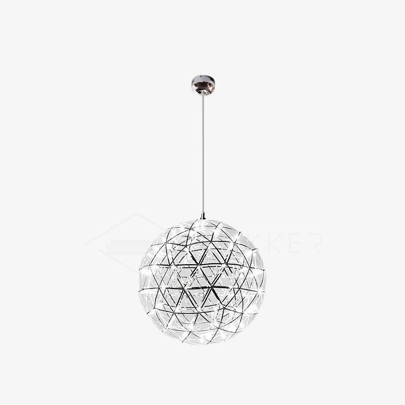Delcourt plateado lámpara colgante Spark Ball