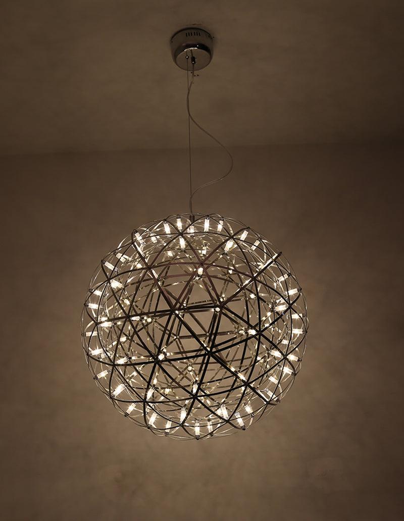 Delcourt plateado lámpara colgante Spark Ball